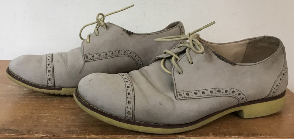 Cole Haan Suede Womens Nubuck Leather Cap Toe Brogues Dress Shoes Oxfords 7.5 B